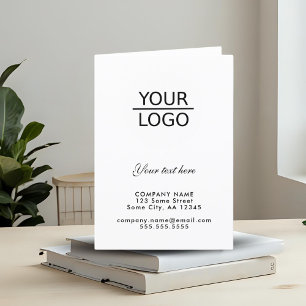 Add your Logo with Custom Text Company  Thank You Card