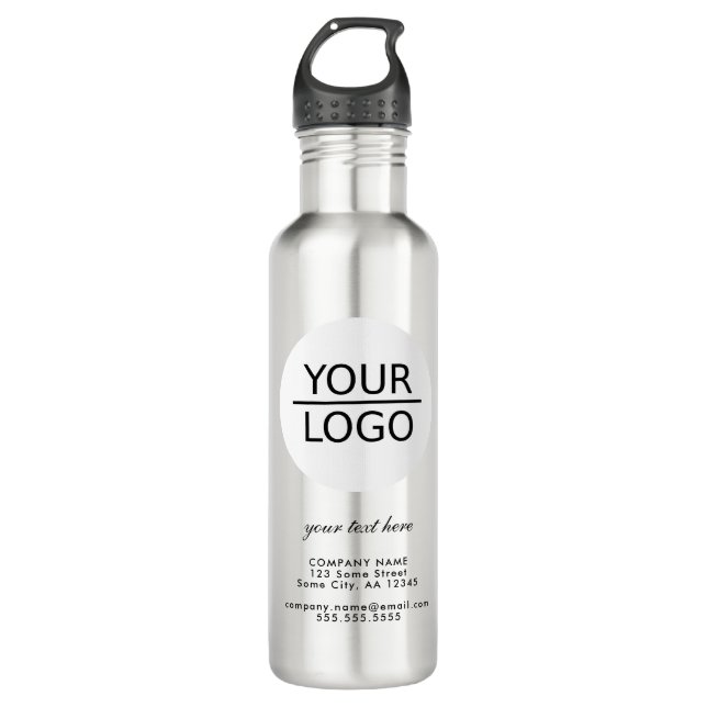 Add your Logo with Custom Text Promotion  710 Ml Water Bottle (Front)