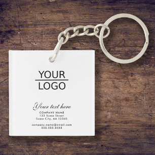 Add your Logo with Custom Text Promotion Key Ring