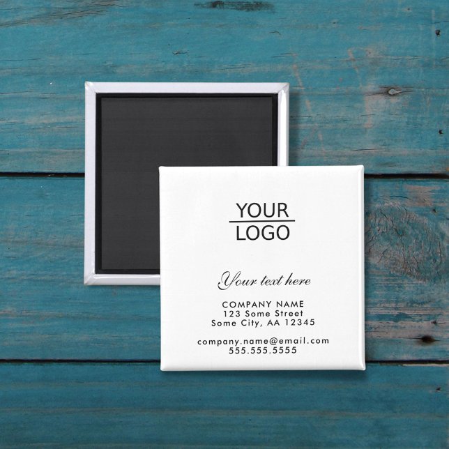 Add your Logo with Custom Text Promotional Magnet (Creator Uploaded)