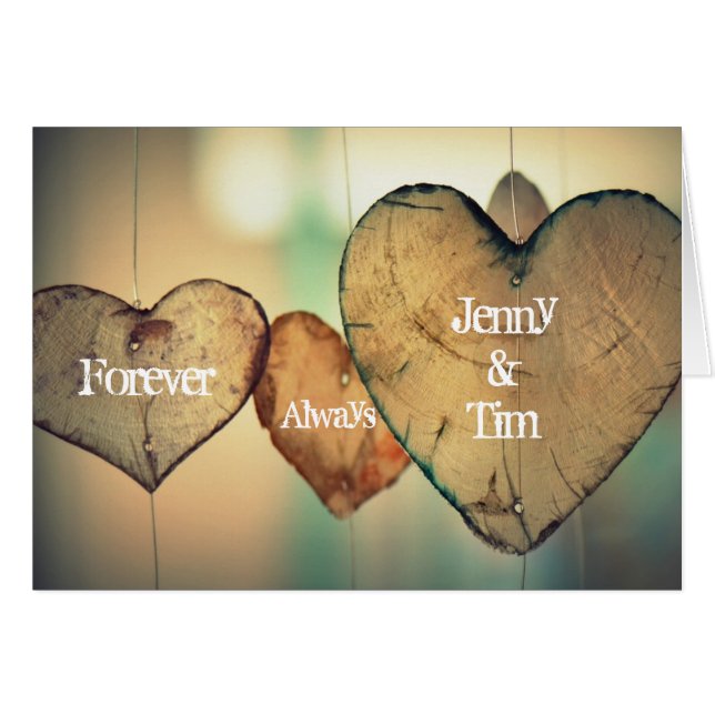 Add Your "Love" Message to this Personalised Card (Front Horizontal)