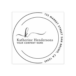 Add your   MODERN BUSINESS LOGO ADDRESS COMPANY Rubber Stamp