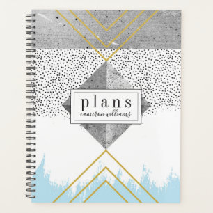 Add Your Name Abstract Modern Design Planner