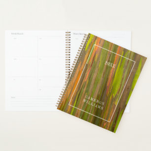 Add Your Name Abstract Of Eucalyptus Bark Planner