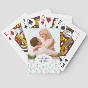 Add Your Name   Abstract Pineapples Playing Cards
