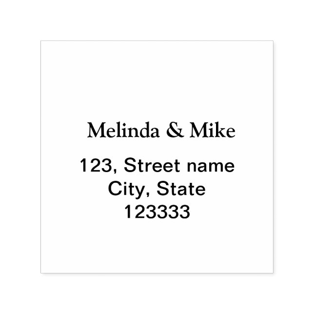 Add your name address City State postal custom sim Self-inking Stamp (Design)