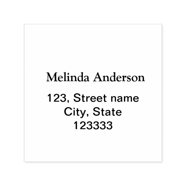 Add your name address City State postal custom sim Self-inking Stamp (Design)