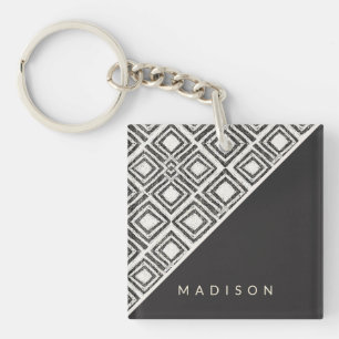 Add Your Name   African Wild Pattern Key Ring