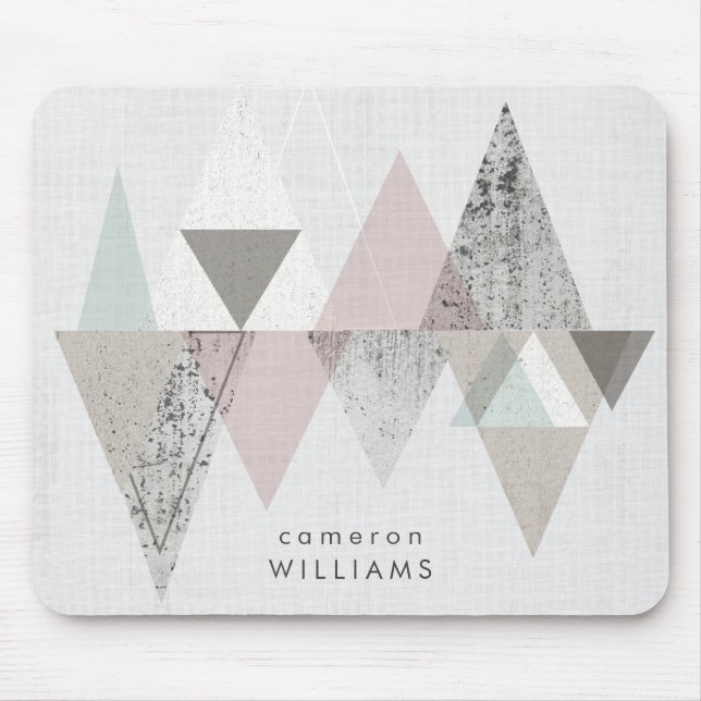 Add Your Name | Amuse II | Geometric Modern Mouse Pad (Front)