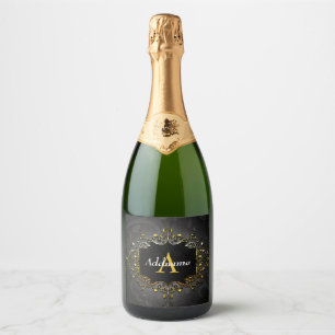 Add your name and initial sparkling wine label