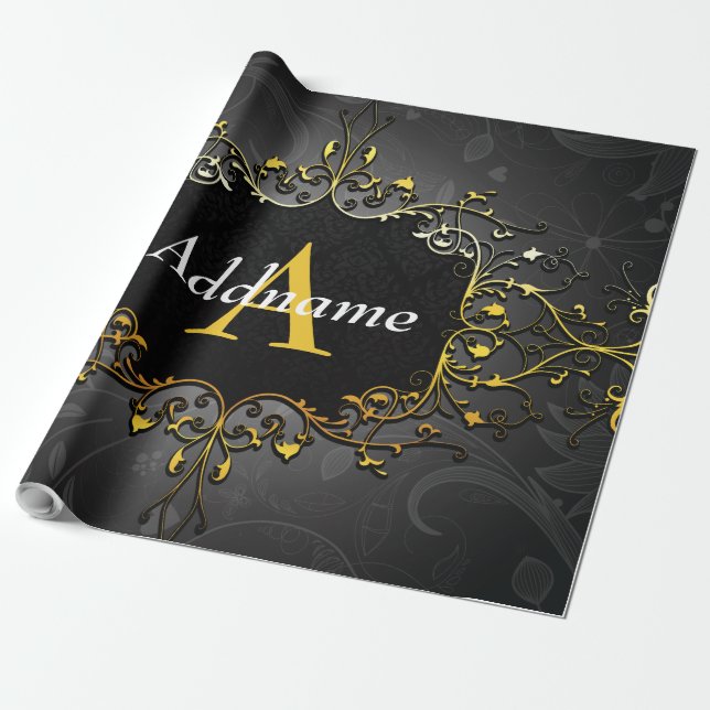 Add your name and initial wrapping paper (Unrolled)