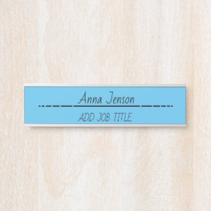 Add your name and job title to this Business Door Sign