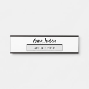 Add your name and job title to this Business Door Sign