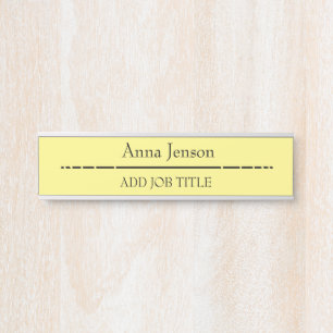 Add your name and job title to this Business Door Sign