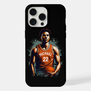 Add Your Name And Number basketball player Custom iPhone 15 Pro Max Case