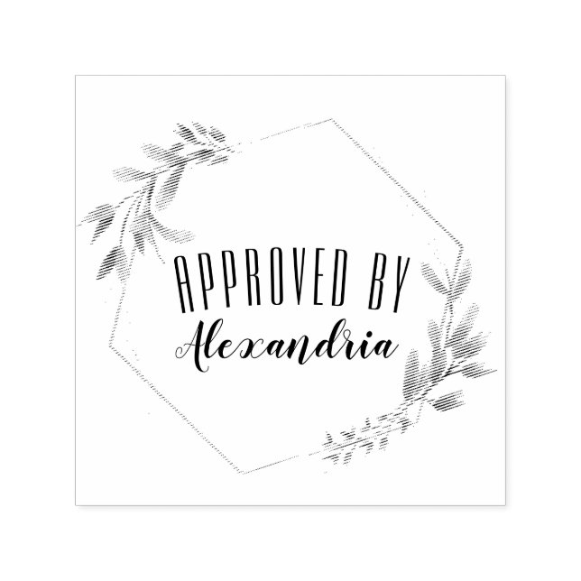 Add Your Name Approved By Self-inking Stamp (Design)
