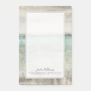 Add Your Name Aqua Horizon Post-it Notes