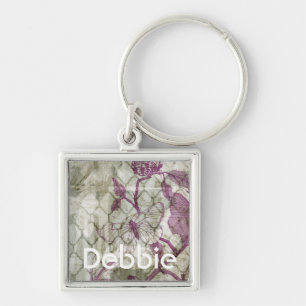 Add Your Name Arabesque Butterflies IV Key Ring