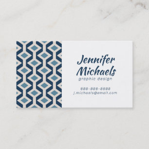Add Your Name Atomic Era Inspired Geometric Business Card
