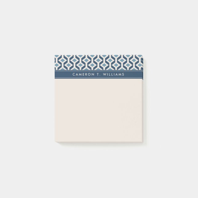 Add Your Name | Atomic Era Inspired Geometric Post-it Notes (Front)