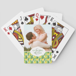 Add Your Name   Banana Leaves And Fruit Pattern Playing Cards
