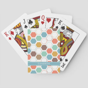 Add Your Name   Bee Hive Module Pattern Playing Cards