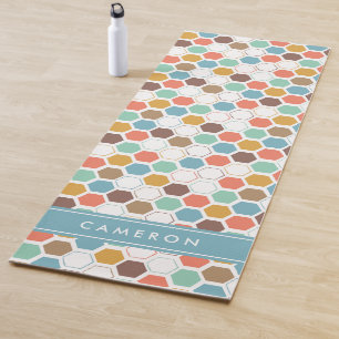 Add Your Name   Bee Hive Module Pattern Yoga Mat