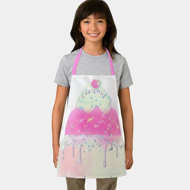 add your name big cake design apron (Insitu)