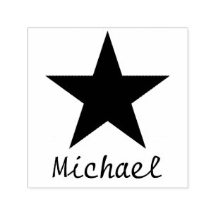 Add Your Name black Star Self-Inking Stamp