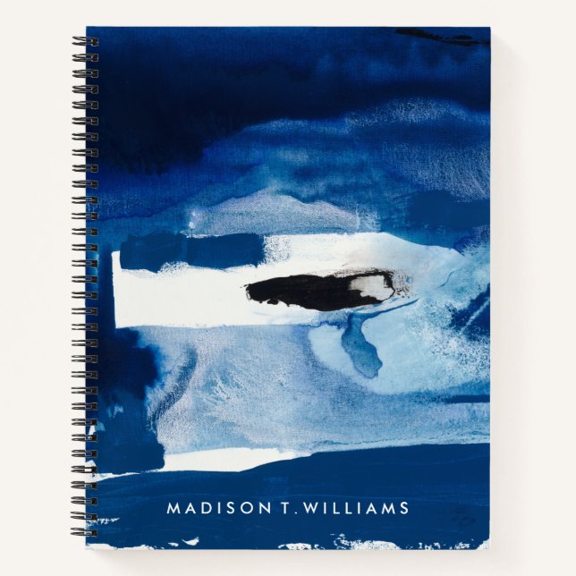 Add Your Name | Blue Amore II Notebook (Front)