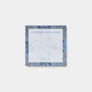 Add Your Name   Blue Ornate Mosaic Art, Germany Post-it Notes