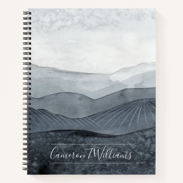 Add Your Name | Blustering Grey Valley Notebook (Front)
