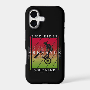 Add Your Name BMX Freestyle Rider on Red Green T-