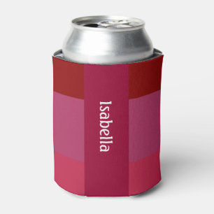 Add Your Name Bold Red & Pinks Can Cooler