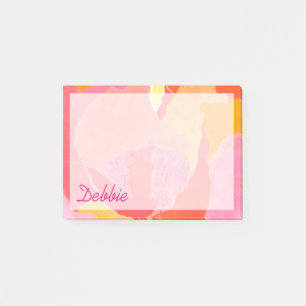 Add Your Name Cabbage Rose IV Post-it Notes