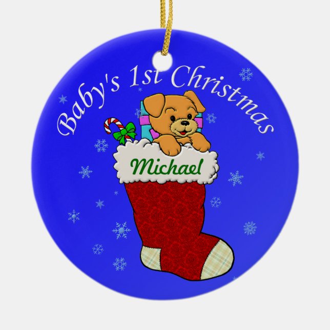 Add Your Name Ceramic Tree Decoration (Front)