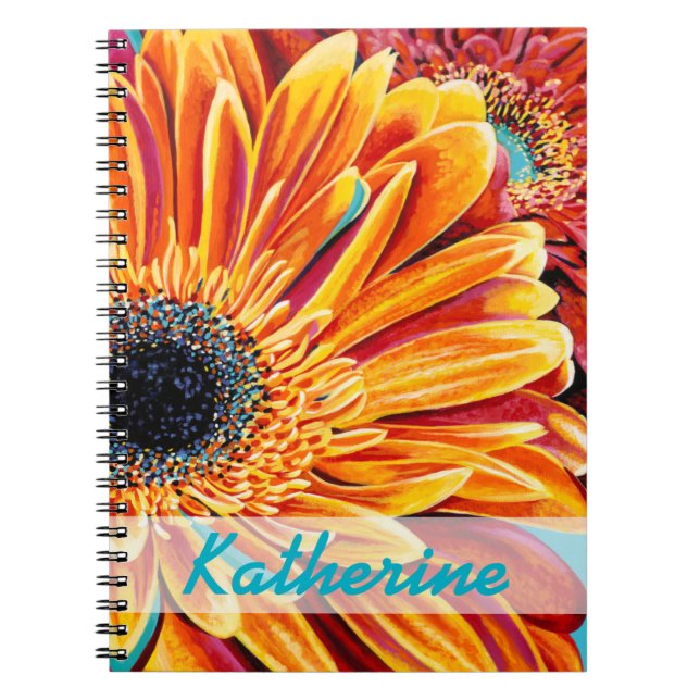 Add Your Name | Colour Bursts II Notebook (Front)
