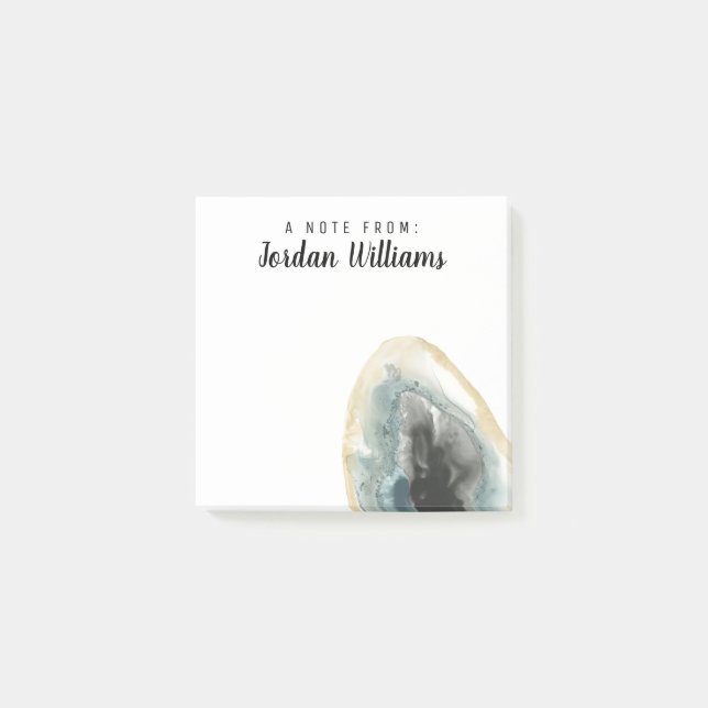 Add Your Name | Cropped Geodes III Post-it Notes (Front)