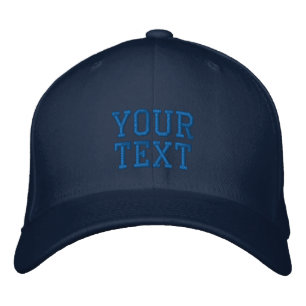 Add Your Name Custom Text Embroidered Baseball Cap