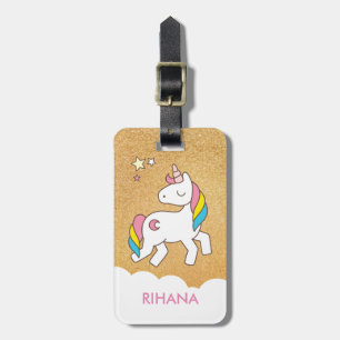 Add Your Name Cute Magical Unicorn Personalised Luggage Tag