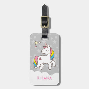 Add Your Name Cute Magical Unicorn Personalised Luggage Tag