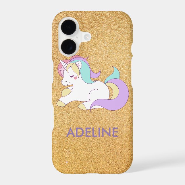 Add Your Name Cute Magical Unicorn Personalized (Back)