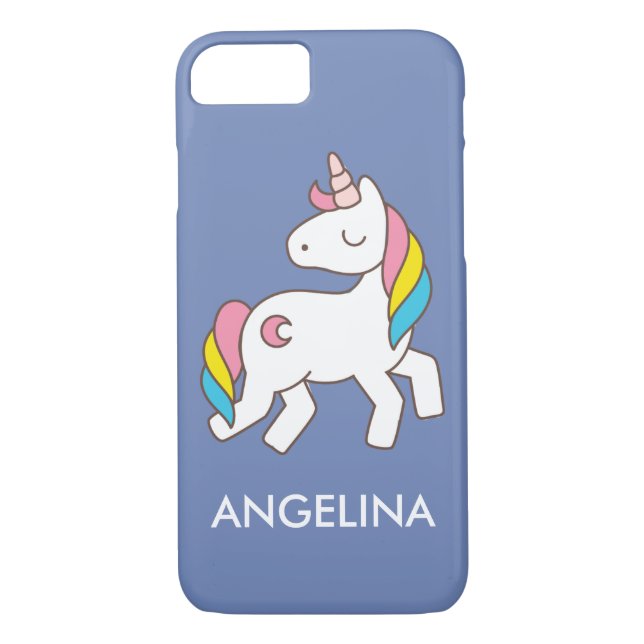 Add Your Name Cute Magical Unicorn Personalized Case-Mate iPhone Case (Back)