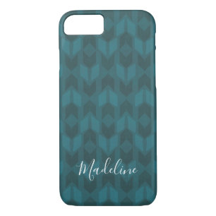 Add Your Name Dark Teal Pattern Case-Mate iPhone Case