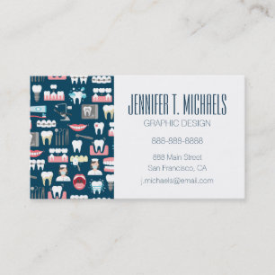 Add Your Name Dental Clinic Office Pattern Business Card