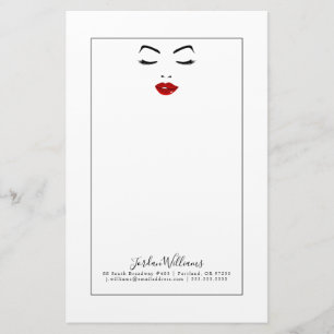Add Your Name Elegant Face Stationery