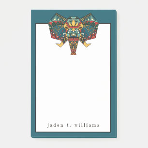 Add Your Name   Ethnic Inspired Elephant Post-it Notes