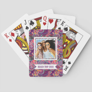 Add Your Name   Ethnic Style Animal Pattern Playing Cards