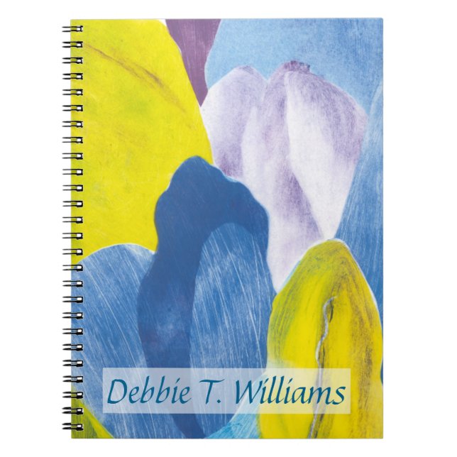 Add Your Name | False Indigo III Spiral Notebook (Front)