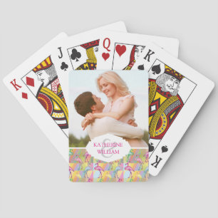 Add Your Name   Flamingo Parade Playing Cards